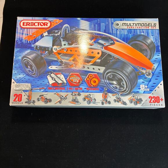 Erector Construction Multimodels Set #6550 -20 Different Models Over 230 Pieces! - Picture 1 of 5